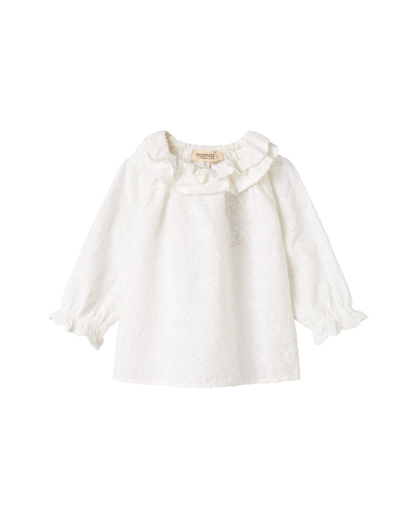 Bluza cu maneca lunga brodata cu guler